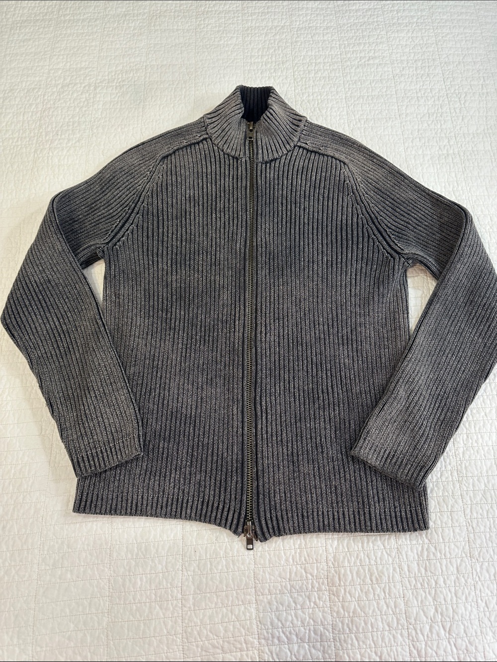 Express Mens Ribbed, Zip Up Sweater - Size M - EUC